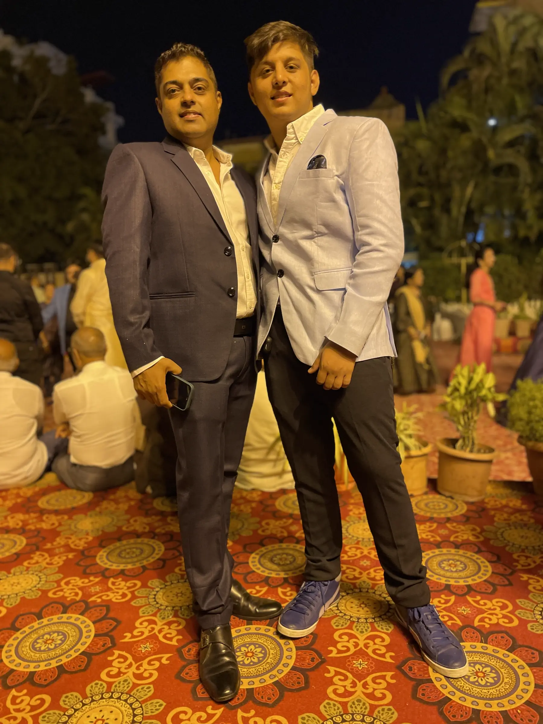 Family dressed up for a celebration